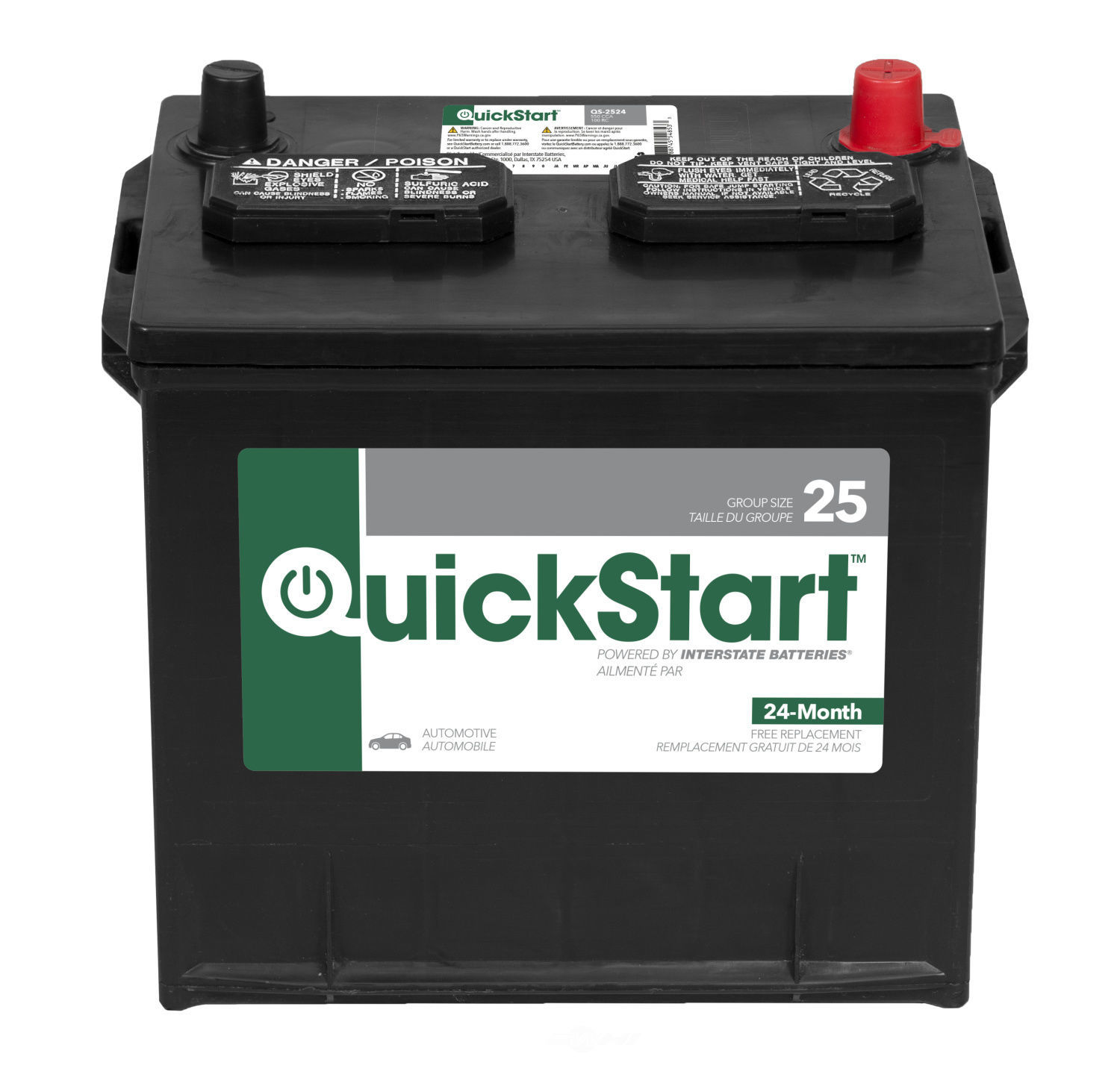 QUICKSTART BATTERIES QS2524 — Batterie de véhicule
