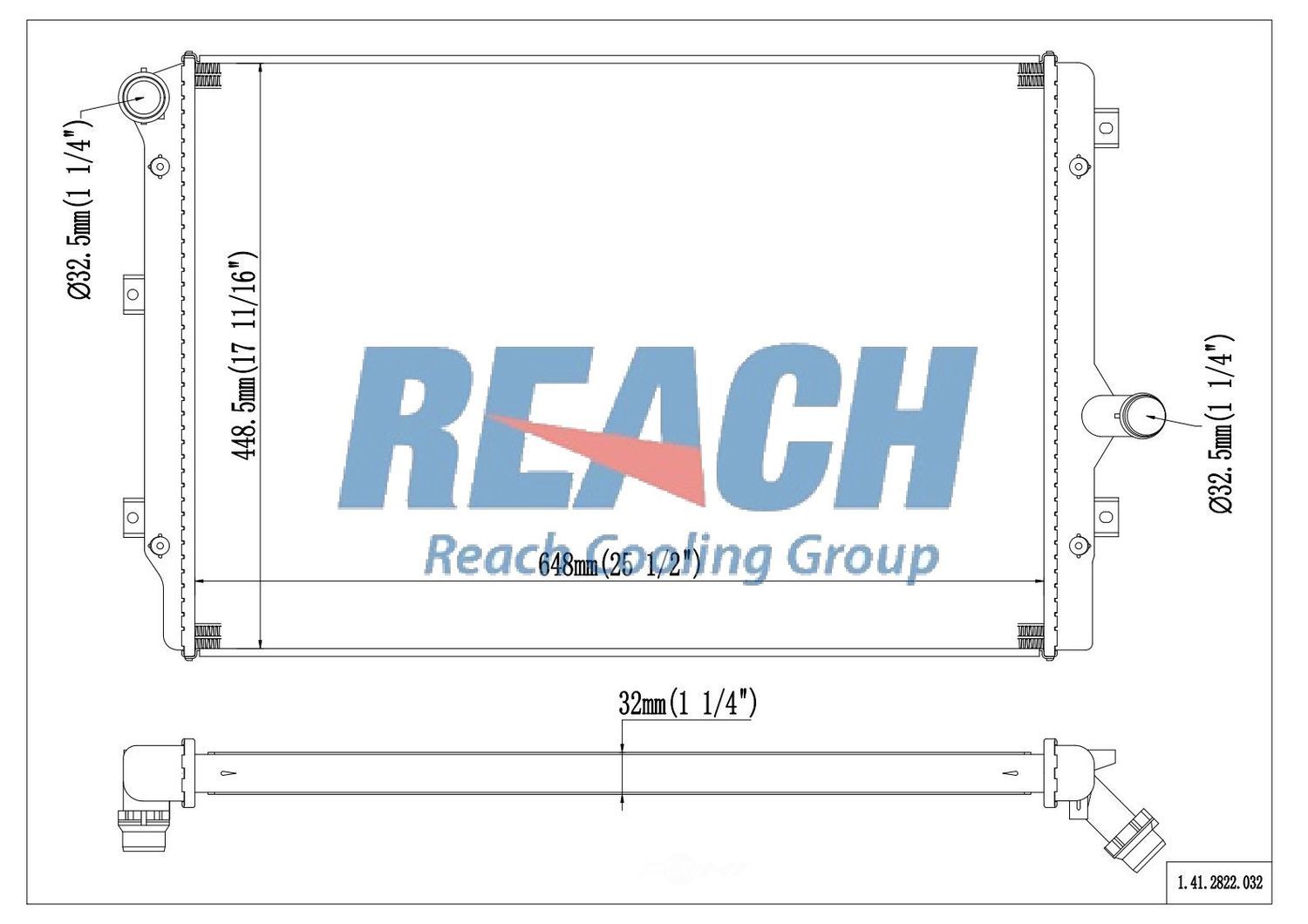 REACH COOLING - Radiator - RCH 41-2822