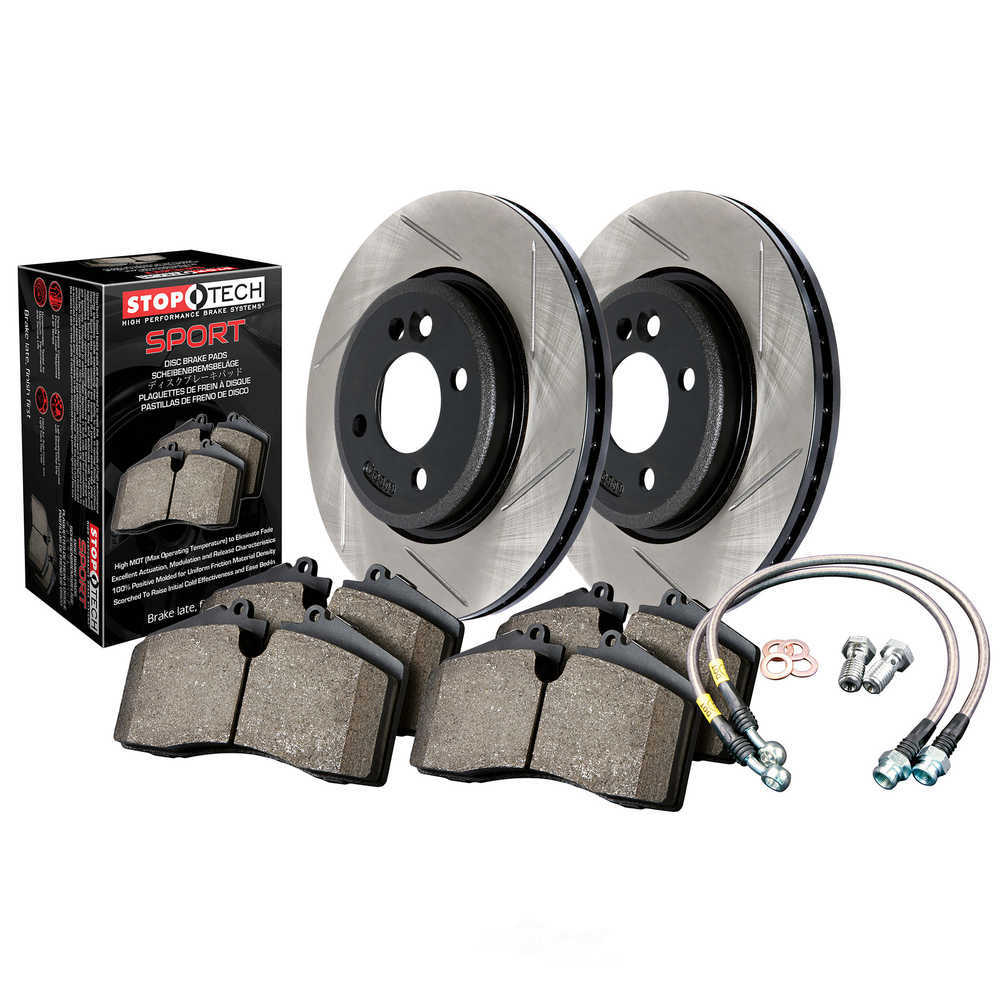 STOPTECH - StopTech Sport Disc Brake Kits with Slotted Rotors (Front) - SOH 977.33006F