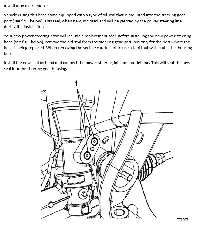SUNSONG NORTH AMERICA - Power Steering Pressure Line Hose Assembly - SUG 3402397