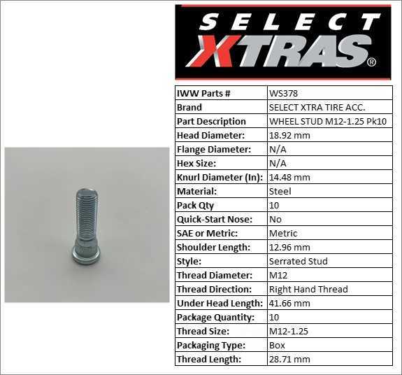 Wheel Lug Stud
