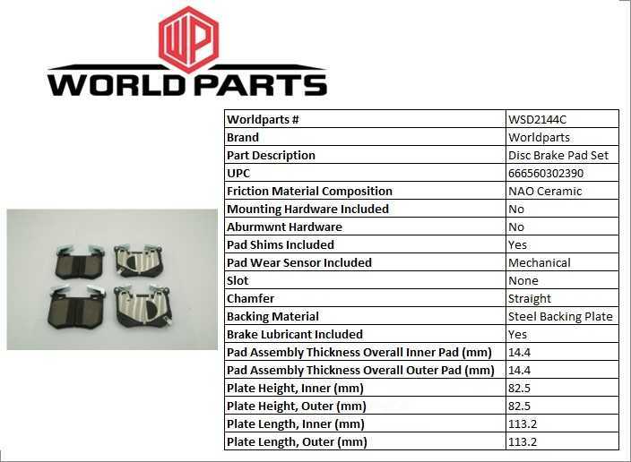 Synergy Ceramic brake pad set