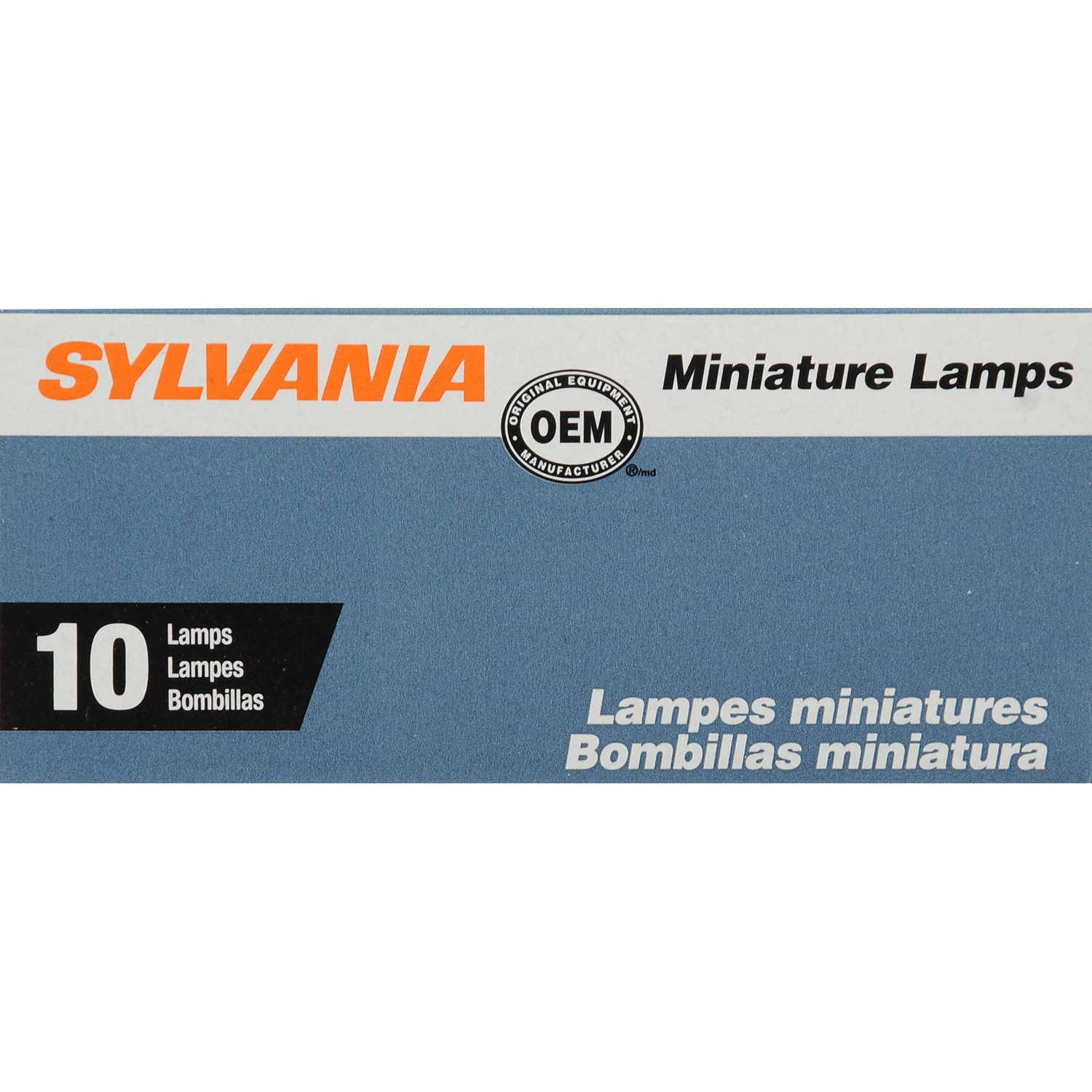 SYLVANIA RETAIL PACKS - 10-Pack Box Instrument Panel Light Bulb - SYR 53.TP