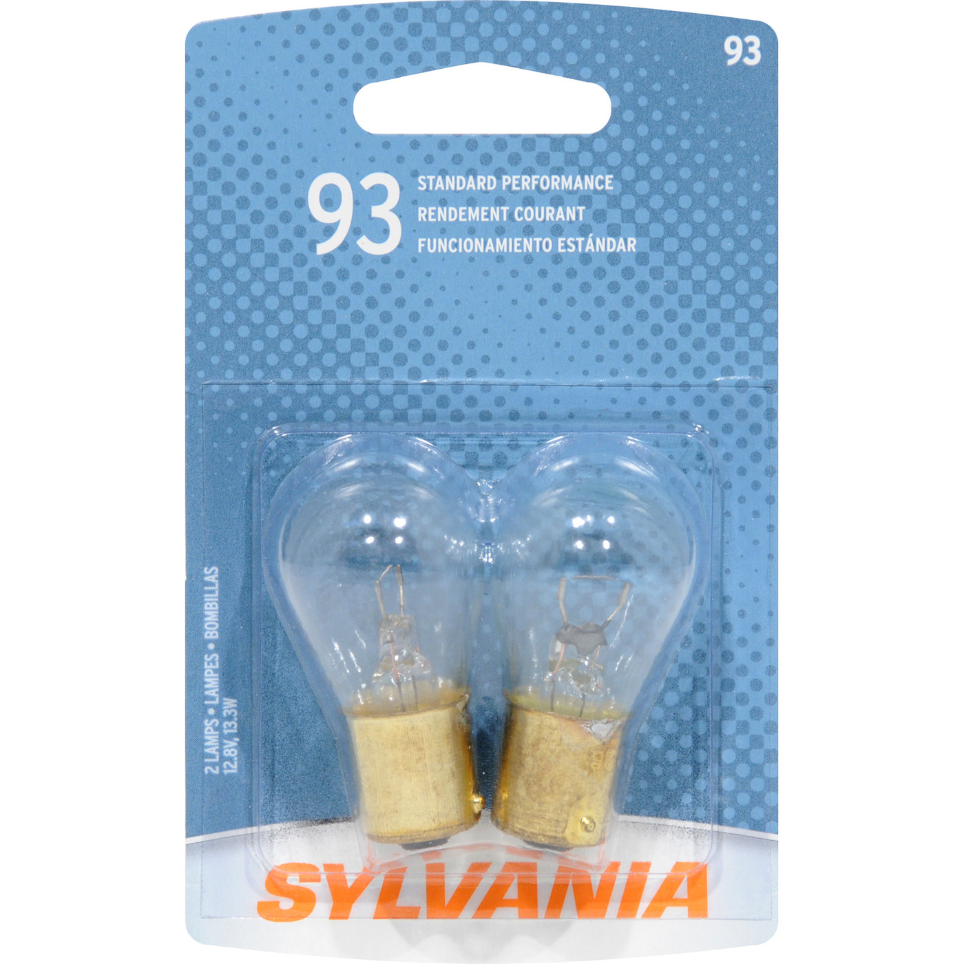 SYLVANIA RETAIL PACKS - Blister Pack Twin Engine Compartment Light Bulb - SYR 93.BP2