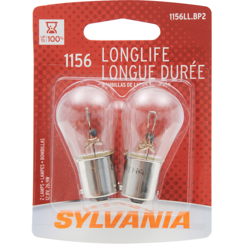 SYLVANIA RETAIL PACKS - Long Life Blister Pack Twin Center High Mount Stop Light Bulb (Center) - SYR 1156LL.BP2