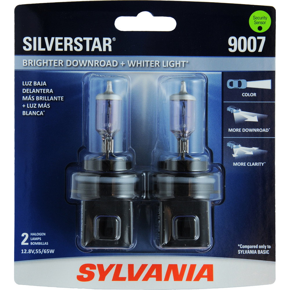 SYLVANIA RETAIL PACKS - SilverStar Blister Pack Twin Headlight Bulb (High Beam and Low Beam) - SYR 9007ST.BP2