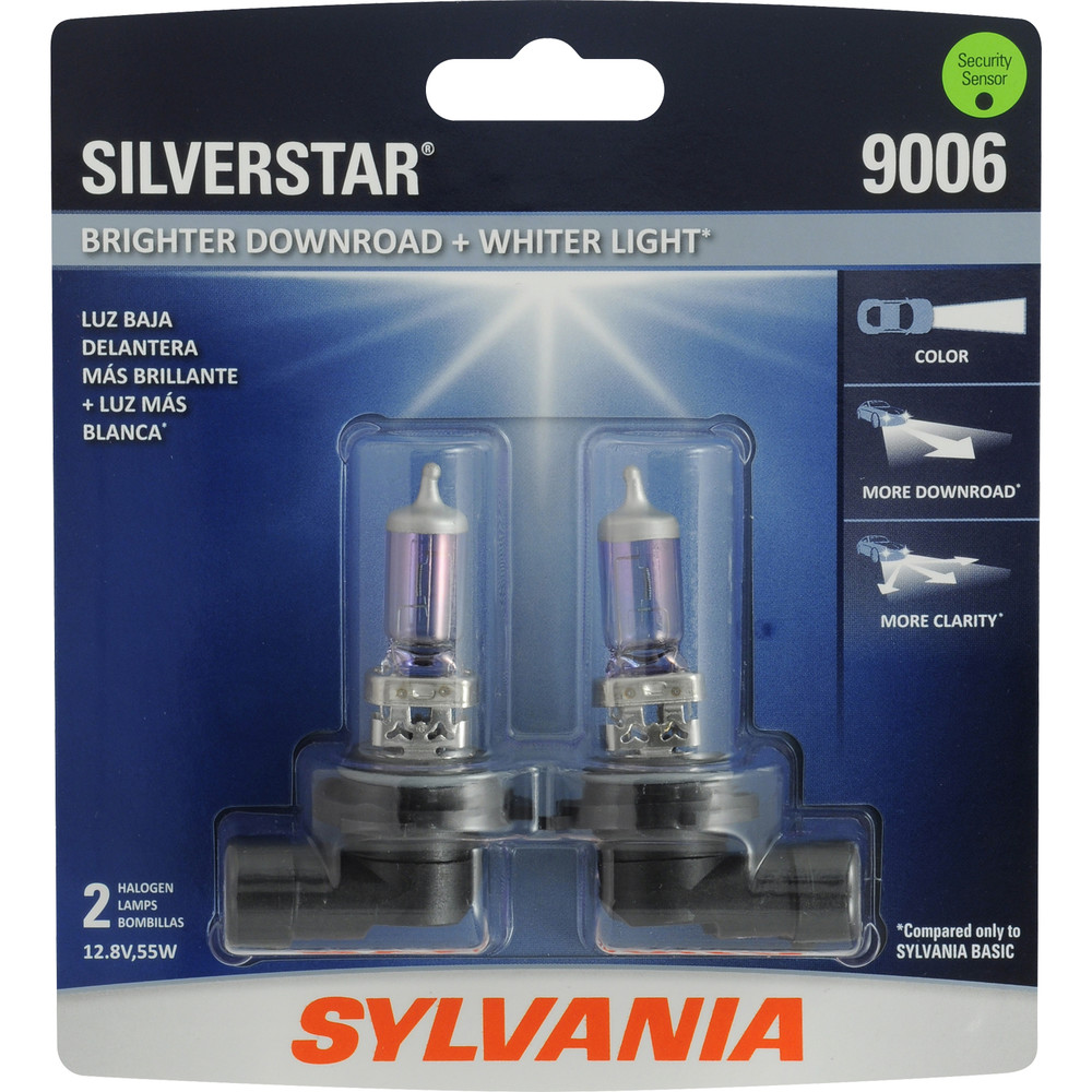 SYLVANIA RETAIL PACKS - SilverStar Blister Pack Twin Headlight Bulb (Low Beam) - SYR 9006ST.BP2