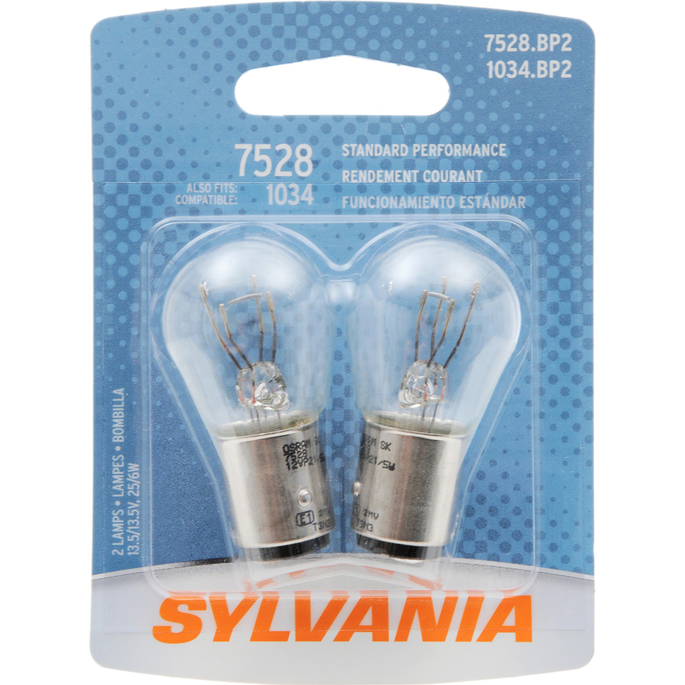 SYLVANIA RETAIL PACKS - Blister Pack Twin Brake Light Bulb - SYR 7528.BP2