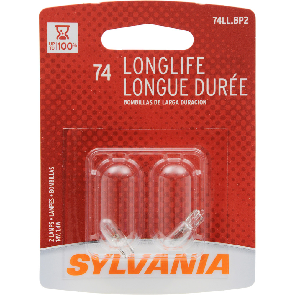 SYLVANIA RETAIL PACKS - Long Life Blister Pack Twin Ash Tray Light Bulb - SYR 74LL.BP2