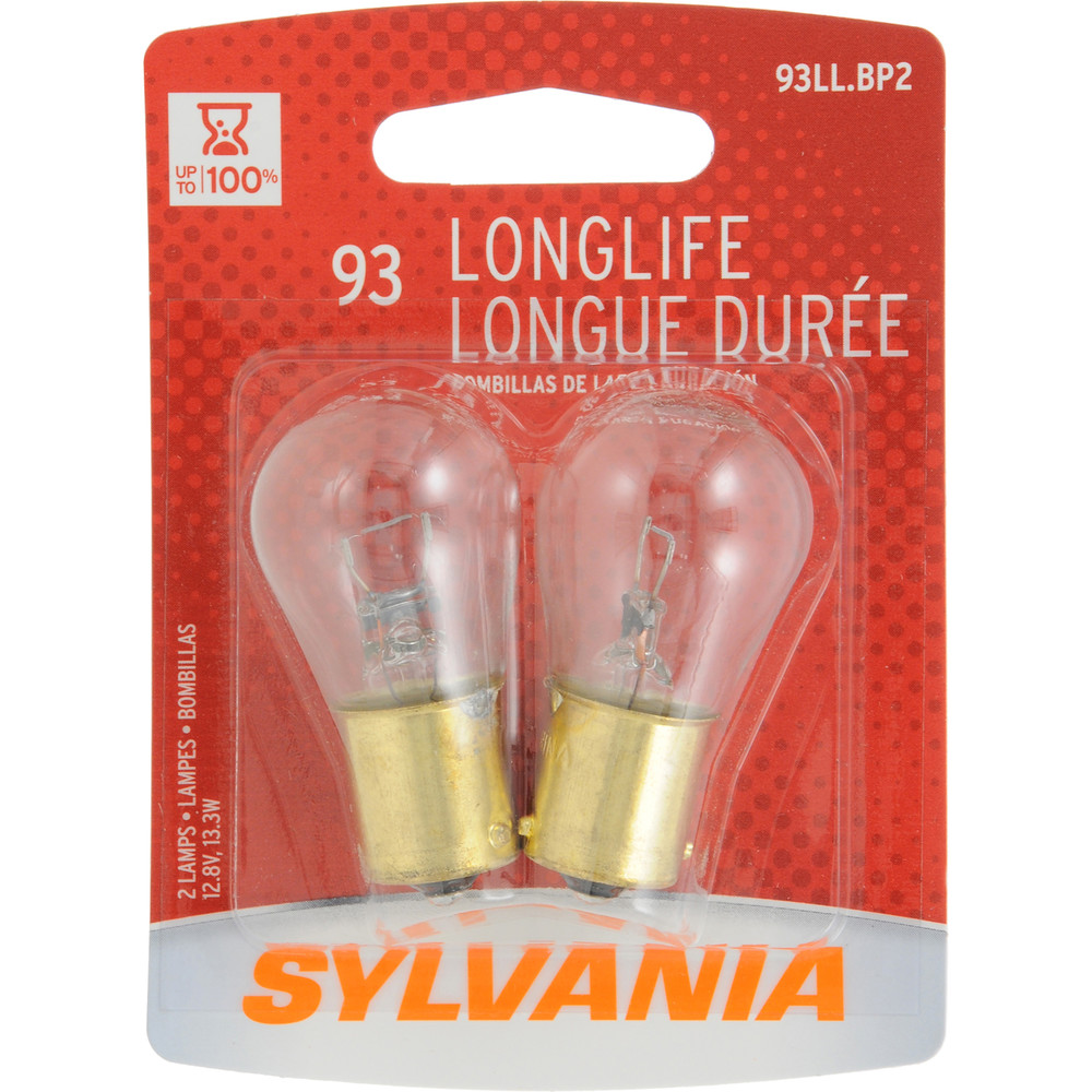 SYLVANIA RETAIL PACKS - Long Life Blister Pack Twin Engine Compartment Light Bulb - SYR 93LL.BP2