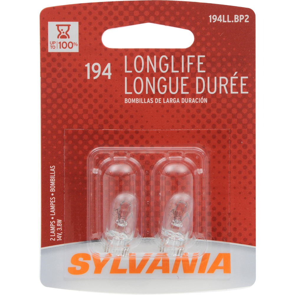 SYLVANIA RETAIL PACKS - Long Life Blister Pack Twin Courtesy Light Bulb - SYR 194LL.BP2