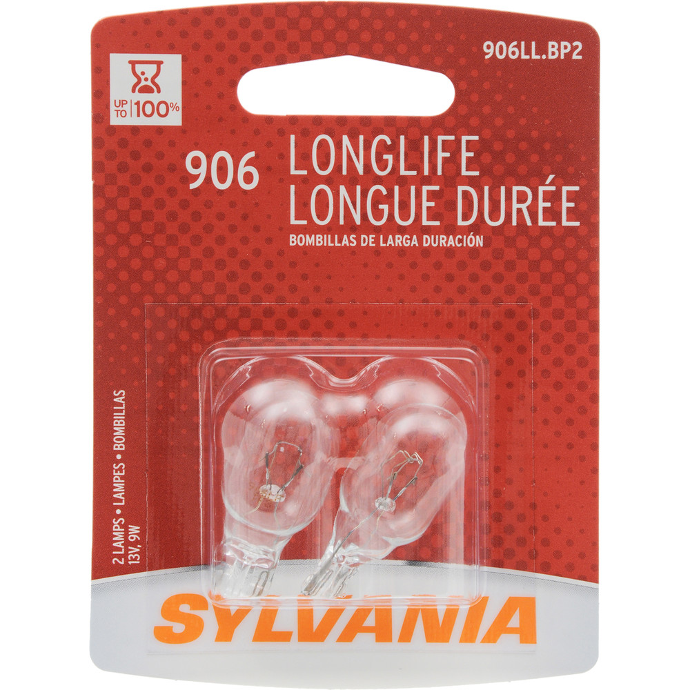 SYLVANIA RETAIL PACKS - Long Life Blister Pack Twin Engine Compartment Light Bulb - SYR 906LL.BP2
