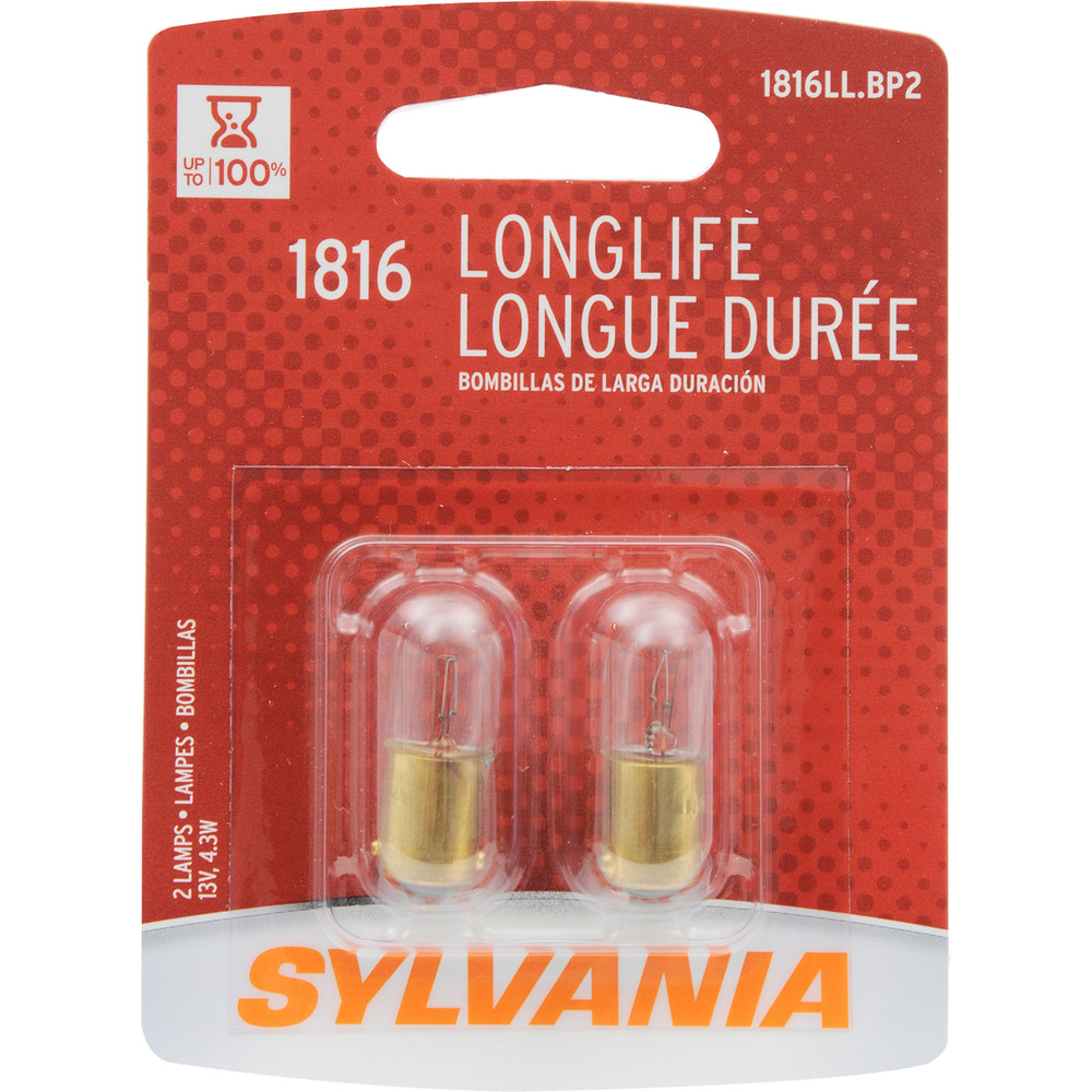 SYLVANIA RETAIL PACKS - Long Life Blister Pack Twin Glove Box Light Bulb - SYR 1816LL.BP2