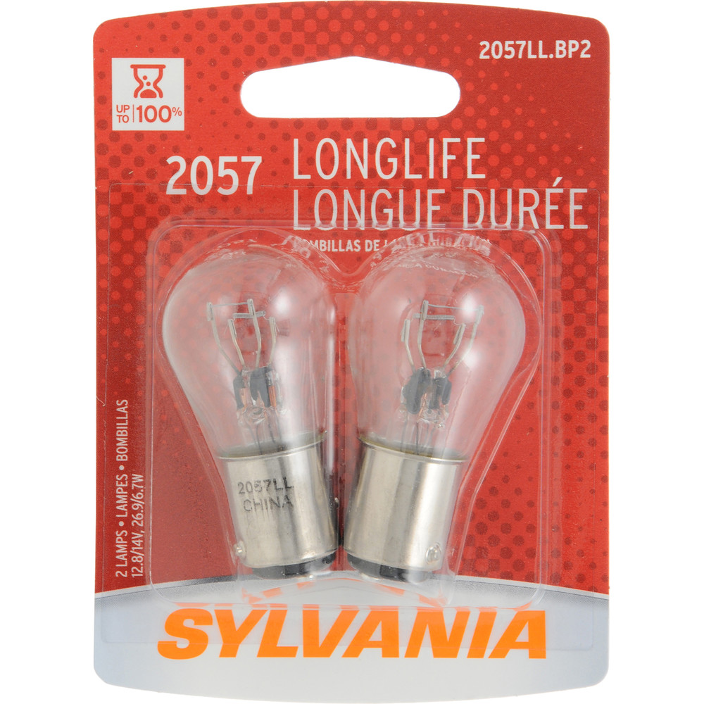SYLVANIA RETAIL PACKS - Long Life Blister Pack Twin Brake Light Bulb - SYR 2057LL.BP2