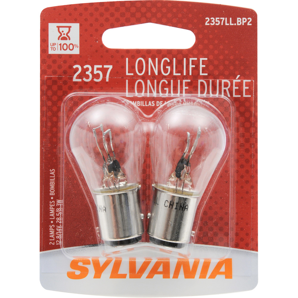 SYLVANIA RETAIL PACKS - Long Life Blister Pack Twin Turn Signal Light Bulb (Front) - SYR 2357LL.BP2