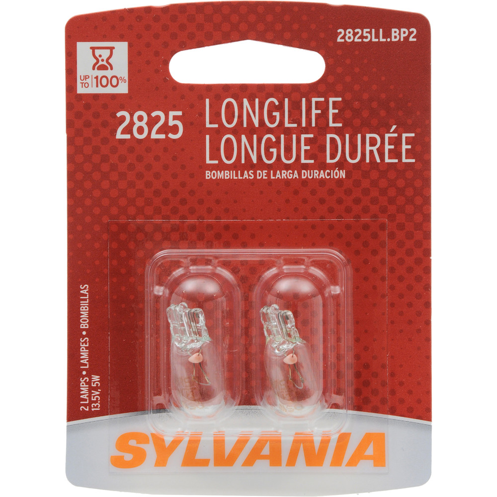 SYLVANIA RETAIL PACKS - Long Life Blister Pack Twin Center High Mount Stop Light Bulb (Center) - SYR 2825LL.BP2