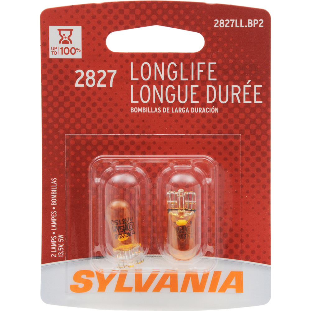 SYLVANIA RETAIL PACKS - Long Life Blister Pack Twin Turn Signal Light Bulb - SYR 2827LL.BP2