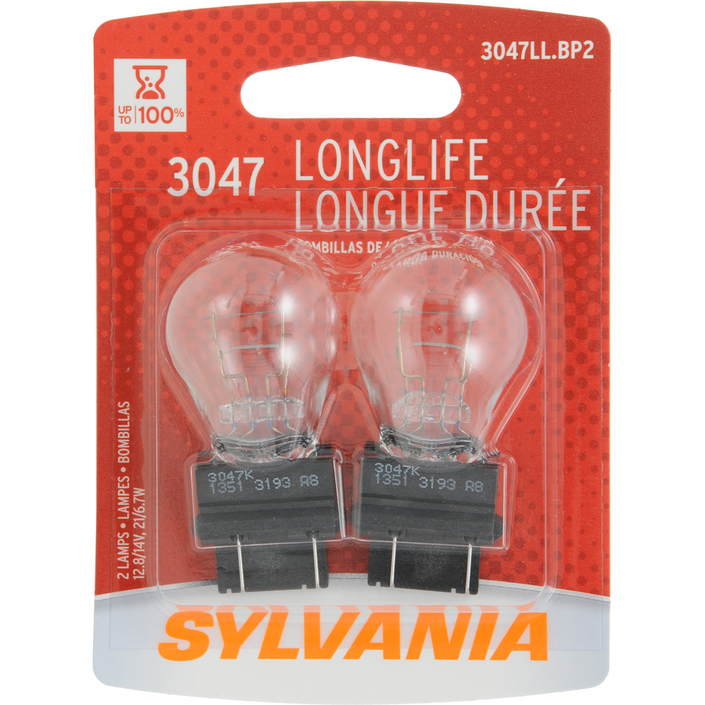 SYLVANIA RETAIL PACKS - Long Life Blister Pack Twin Brake Light Bulb - SYR 3047LL.BP2