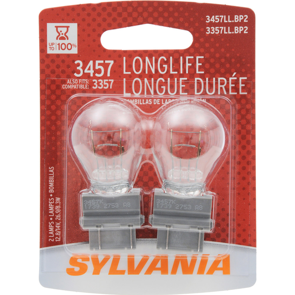 SYLVANIA RETAIL PACKS - Long Life Blister Pack Twin Turn Signal Light Bulb (Rear) - SYR 3457LL.BP2