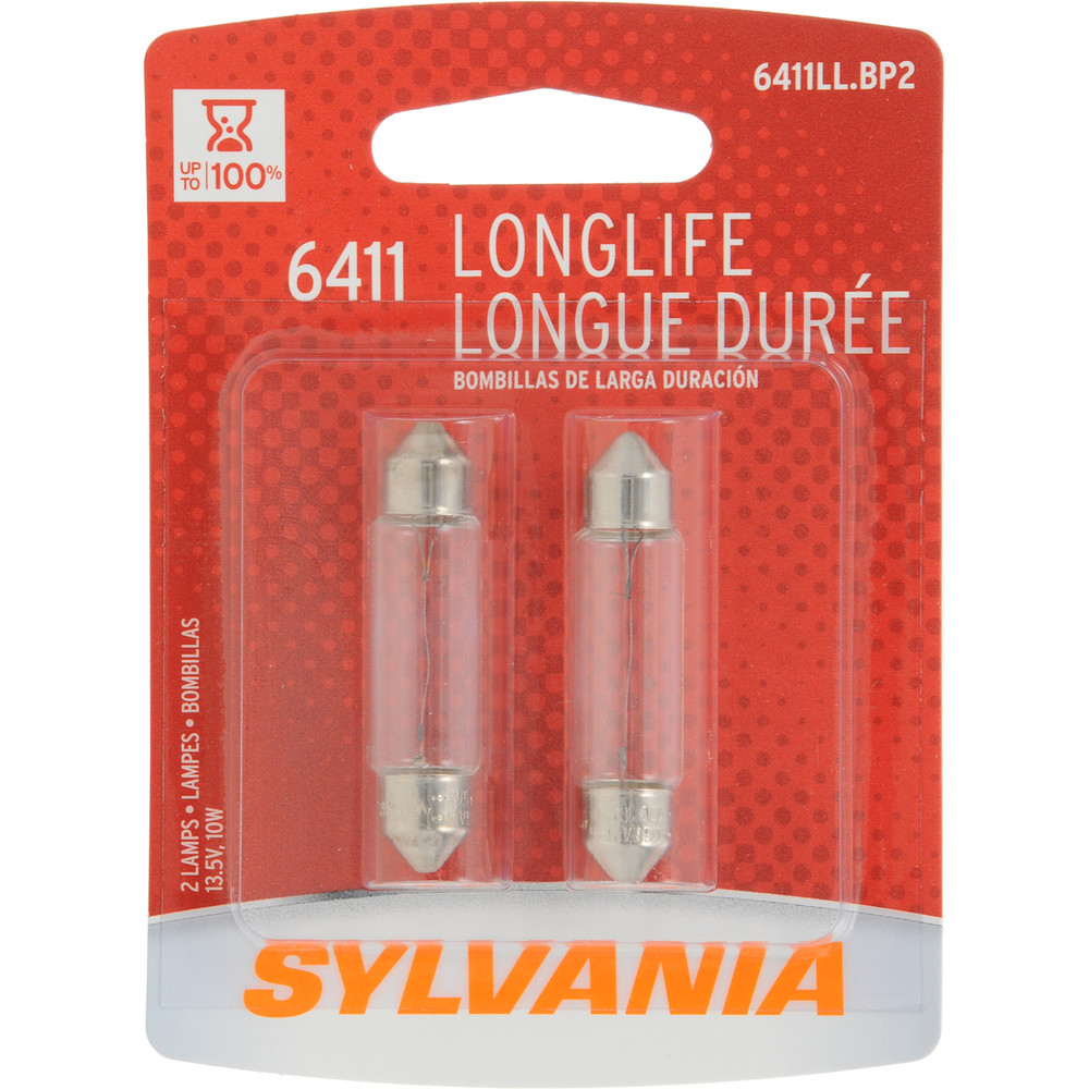 SYLVANIA RETAIL PACKS - Long Life Blister Pack Twin Engine Compartment Light Bulb - SYR 6411LL.BP2