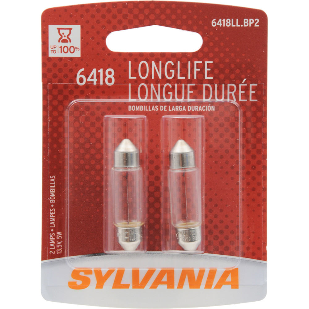 SYLVANIA RETAIL PACKS - Long Life Blister Pack Twin Engine Compartment Light Bulb - SYR 6418LL.BP2