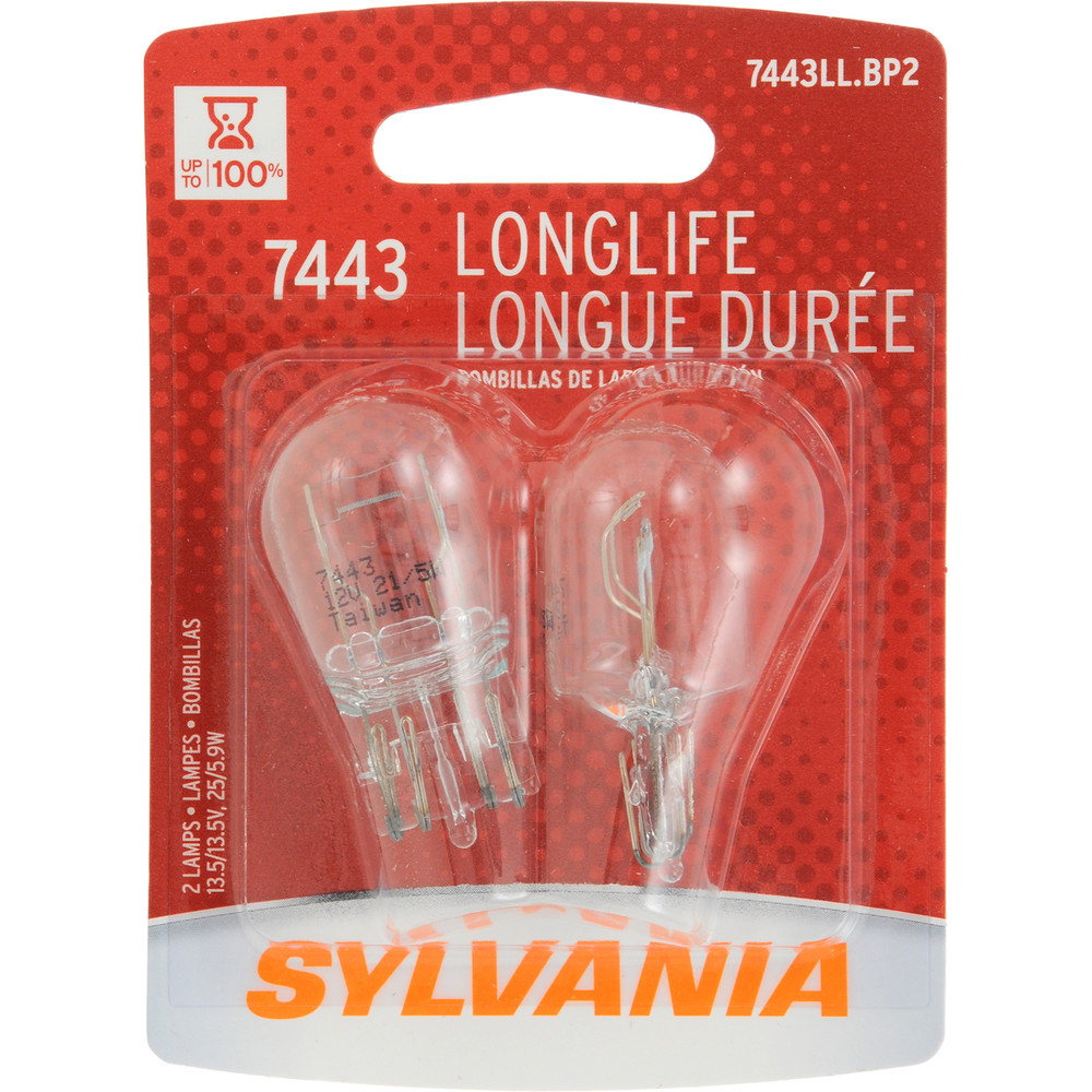 SYLVANIA RETAIL PACKS - Long Life Blister Pack Twin Daytime Running Light Bulb - SYR 7443LL.BP2