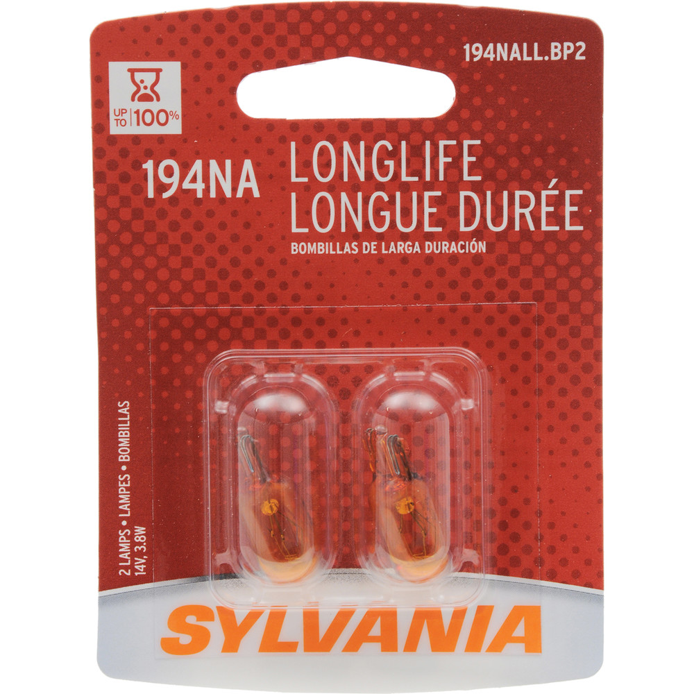 SYLVANIA RETAIL PACKS - SYLVANIA Amber Long Life Blister Pack TWIN (Front Outer) - SYR 194NALL.BP2
