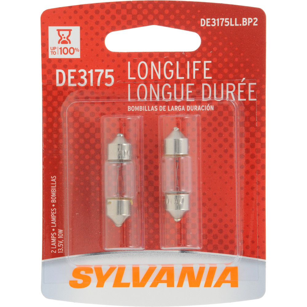 SYLVANIA RETAIL PACKS - Long Life Blister Pack Twin Map Light Bulb - SYR DE3175LL.BP2
