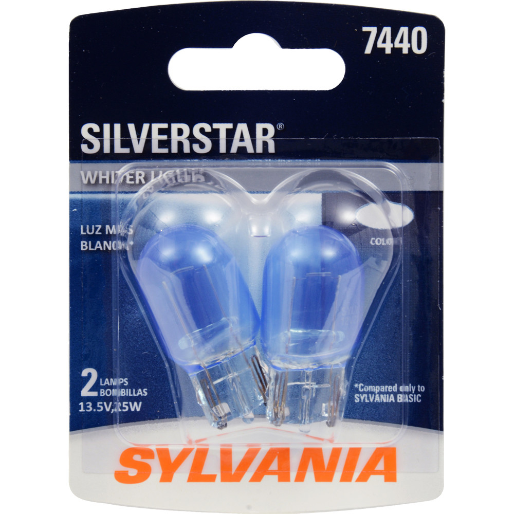 SYLVANIA RETAIL PACKS - SilverStar Blister Pack Twin Back Up Light Bulb - SYR 7440ST.BP2
