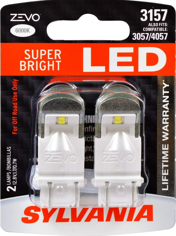 SYLVANIA RETAIL PACKS - ZEVO Blister Pack Twin Turn Signal Light Bulb (Rear) - SYR 3157LED.BP2