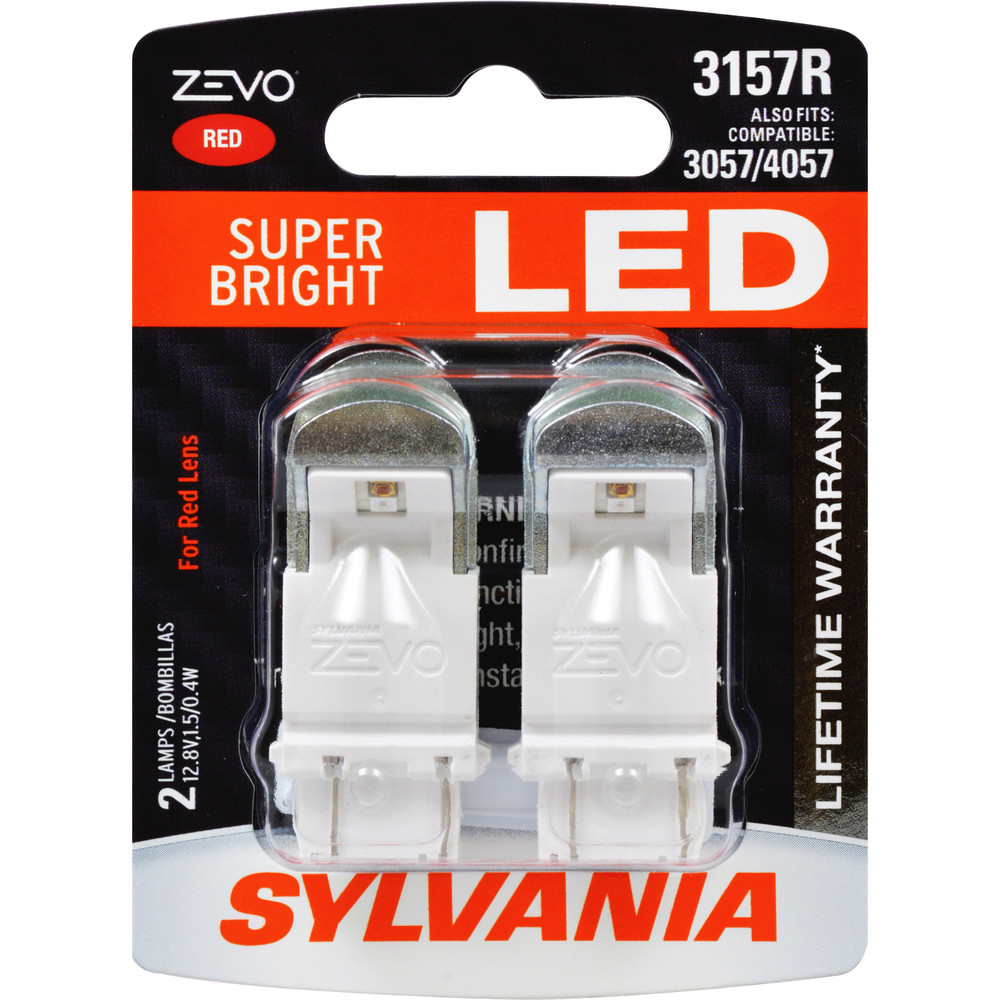 SYLVANIA RETAIL PACKS - ZEVO Blister Pack Twin Brake Light Bulb - SYR 3157RLED.BP2
