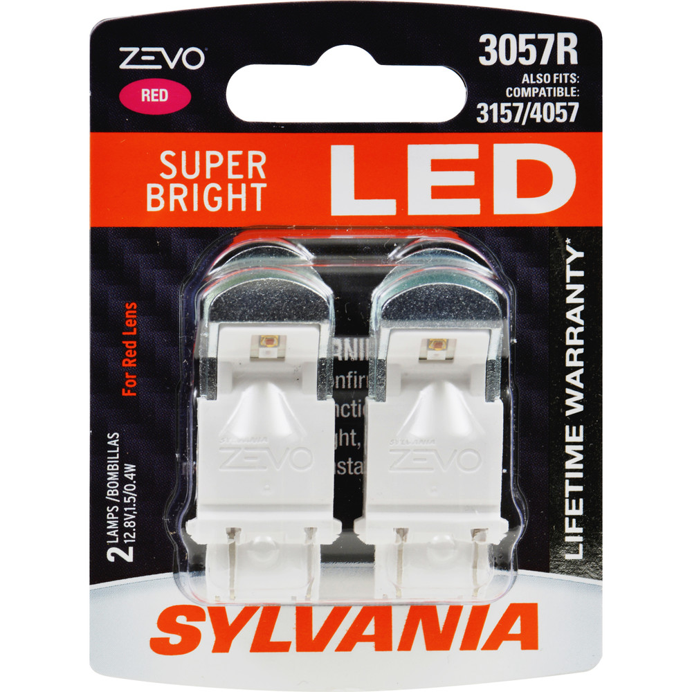 SYLVANIA RETAIL PACKS - ZEVO Blister Pack Twin Tail Light Bulb - SYR 3057RLED.BP2