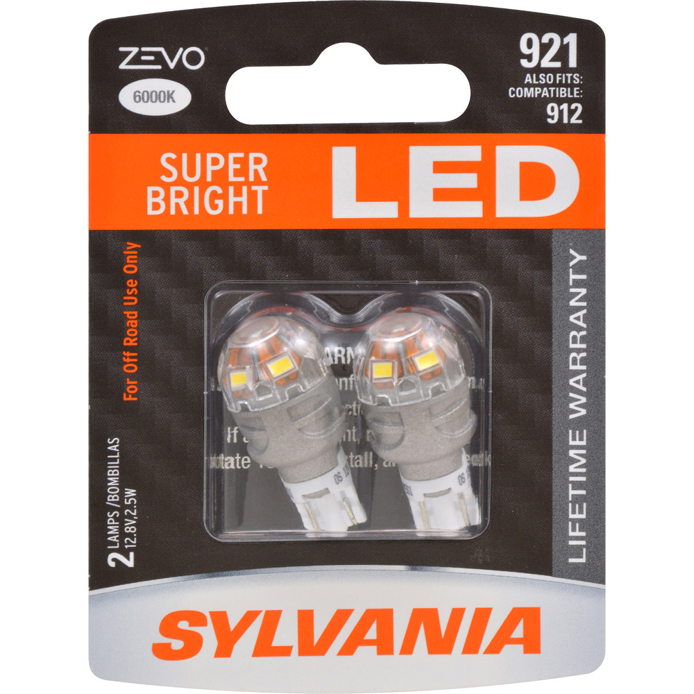 SYLVANIA RETAIL PACKS - ZEVO Blister Pack Twin Turn Signal Light Bulb (Front) - SYR 921LED.BP2