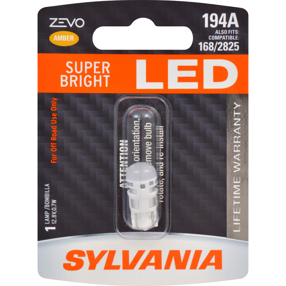SYLVANIA RETAIL PACKS - ZEVO Blister Pack Turn Signal Light Bulb (Front Inner) - SYR 194ALED.BP