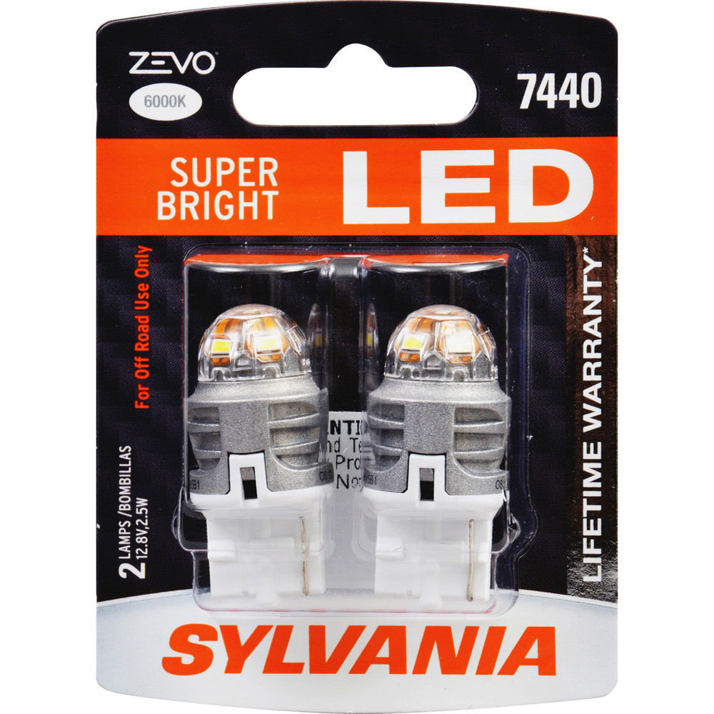 SYLVANIA RETAIL PACKS - ZEVO Blister Pack Twin Back Up Light Bulb - SYR 7440LED.BP2