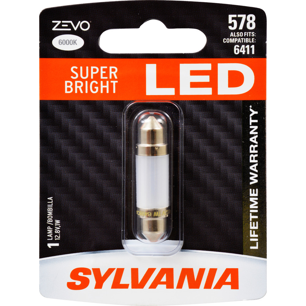 SYLVANIA RETAIL PACKS - ZEVO Blister Pack Door Mirror Illumination Light Bulb - SYR 578LED.BP