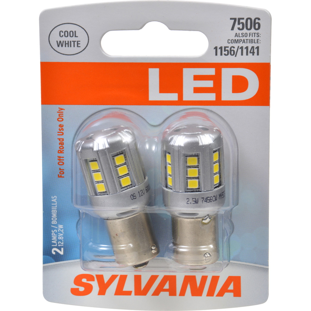 SYLVANIA RETAIL PACKS - LED Blister Pack Twin Turn Signal Light Bulb (Rear) - SYR 7506SL.BP2