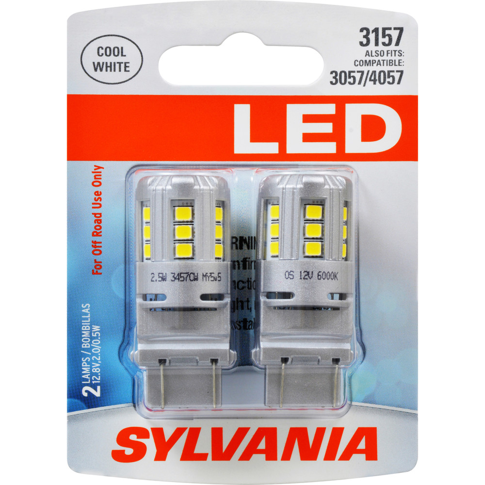 SYLVANIA RETAIL PACKS - LED Blister Pack Twin Turn Signal Light Bulb (Rear) - SYR 3157SL.BP2