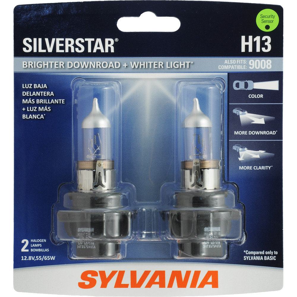 SYLVANIA RETAIL PACKS - SilverStar Blister Pack Twin Headlight Bulb (High Beam and Low Beam) - SYR H13ST.BP2