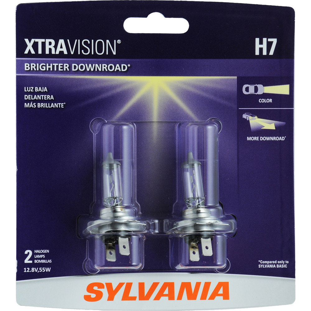 SYLVANIA RETAIL PACKS - XtraVision Blister Pack Twin Headlight Bulb (Low Beam) - SYR H7XV.BP2