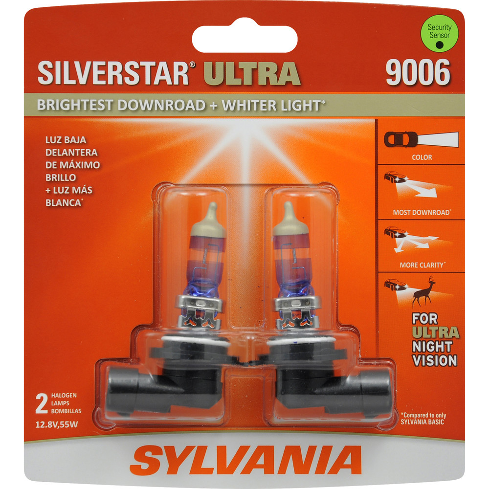 SYLVANIA RETAIL PACKS - SilverStar Ultra Blister Pack Twin Headlight Bulb - SYR 9006SU.BP2