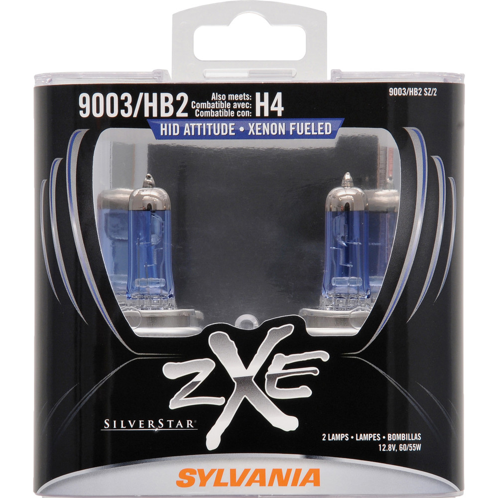 SYLVANIA RETAIL PACKS - SilverStar zXe Plastic Box Twin Headlight Bulb (High Beam and Low Beam) - SYR 9003SZ.PB2