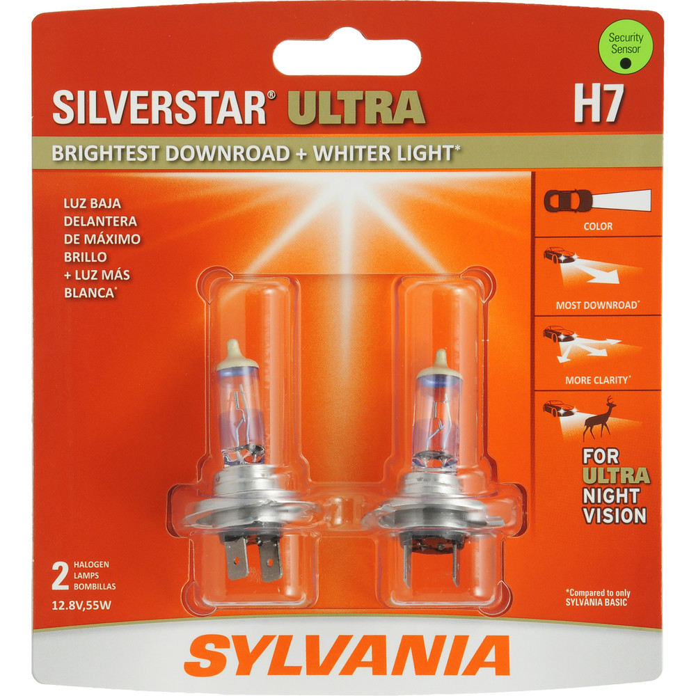 SYLVANIA RETAIL PACKS - SilverStar Ultra Blister Pack Twin Headlight Bulb - SYR H7SU.BP2