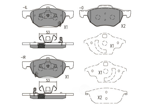 TSS DASH4 - Total Stopping Solutions(TSS) Ceramic Pads (Front) - TDF TD2008C