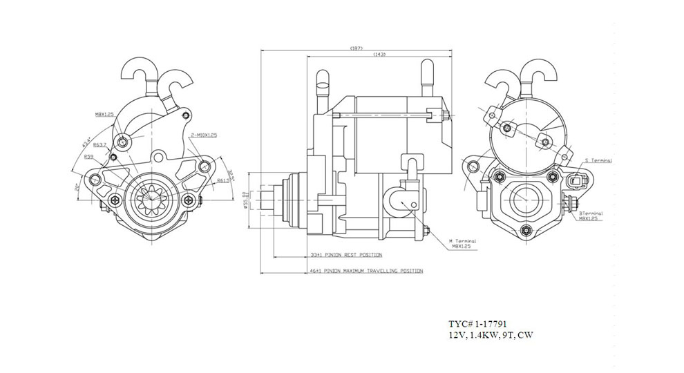 TYC - Starter Motor - TYC 1-17791