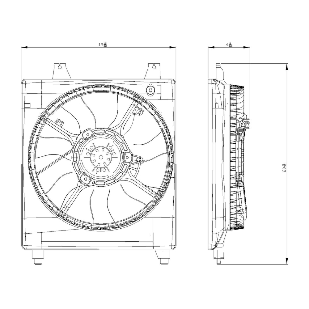 TYC - Engine Cooling Fan Assembly (Right) - TYC 601020