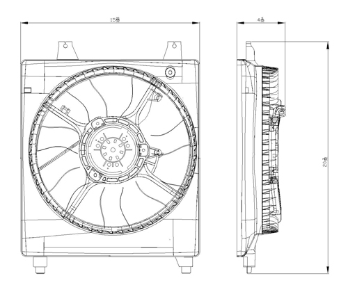 TYC - Engine Cooling Fan Assembly (Right) - TYC 601020