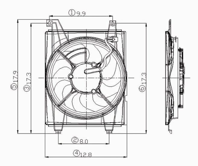 TYC - A/C Condenser Fan Assembly - TYC 610580