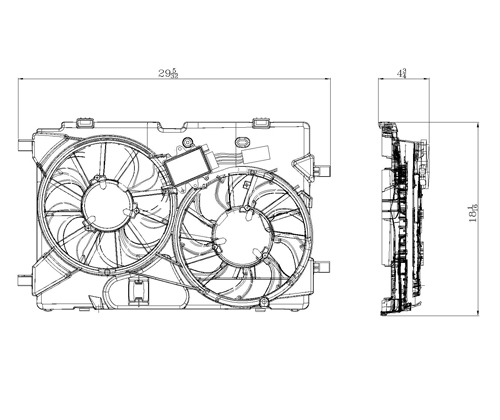 TYC - Dual Radiator And Condenser Fan Assembly - TYC 622390