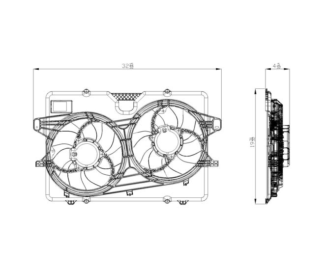 TYC - Dual Radiator And Condenser Fan Assembly - TYC 622410